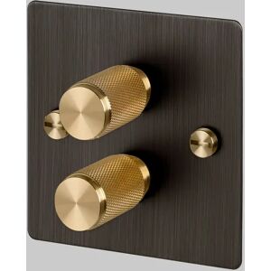 Buster + Punch UK-DI-CO-2G-LED-SM-BR-A 2G Dimmer  Switch Brass