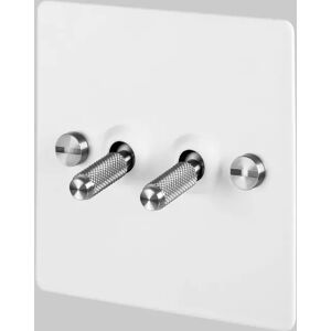 Buster + Punch UK-TO-CO-2G-WH-ST-A 2G Toggle White  Switch Steel