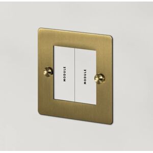 Buster + Punch UK-MG-PL-2M-BR-A 1G Euro Plate 2 Module  Socket Brass