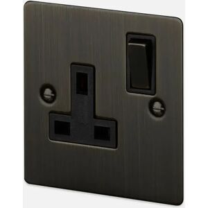 Buster + Punch UK-SO-CO-1G-SM-A 1G UK Plug  Socket Smoked Bronze