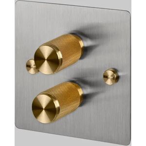 Buster + Punch UK-DI-CO-2G-LED-ST-BR-A 2G Dimmer  Switch Brass