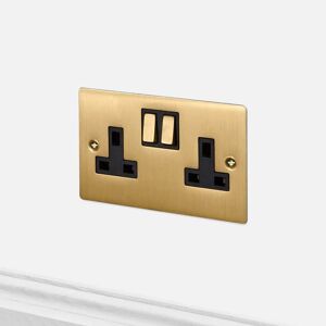 Buster + Punch UK-SO-CO-2G-BR-A 2G UK Plug  Socket Brass