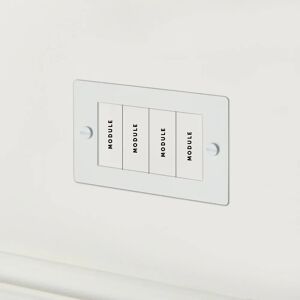 Buster + Punch UK-MG-PL-4M-WH-A 2G Euro Plate 4 Module   Socket White