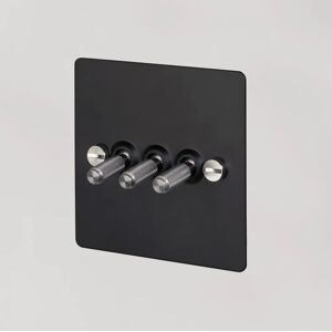 Buster + Punch UK-TO-CO-3G-BL-ST-A 3G Toggle Black  Switch Steel