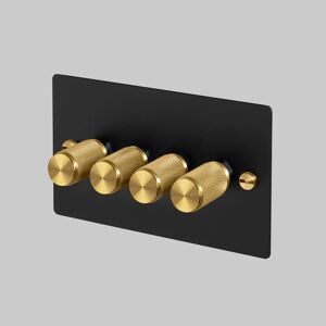 Buster + Punch UK-DI-CO-4G-LED-BL-BR-A 4G Dimmer Black  Switch Brass