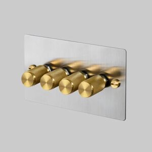Buster + Punch UK-DI-CO-4G-LED-ST-BR-A 4G Dimmer Steel  Switch Brass