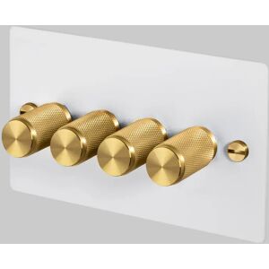 Buster + Punch UK-DI-CO-4G-LED-WH-BR-A 4G Dimmer White  Switch Brass