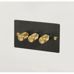 Buster + Punch UK-DI-CO-3G-LED-SM-BR-A 3G Dimmer Smoked Bronze  Switch Brass