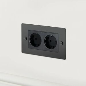 Buster + Punch UK-MG-CO-2G-BL-A 2G Euro Plug  Socket Black