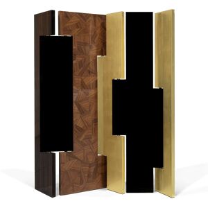 Boca do lobo Avenue Folding Screen  Gold Leaf and Wood