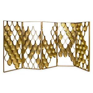 Brabbu Koi Screen Gold Brass