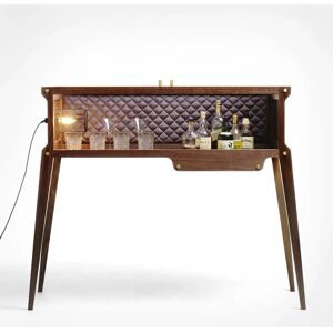 Buster + Punch UK-RS-WA-BR-GBS-A Rockstar Bar American Walnut  Drinks Cabinets & Trolleys Grey Berry Silk