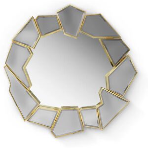 Luxxu Crackle Round Mirror Brass