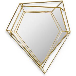 Maison Valentina Diamond Small Mirror   Brass