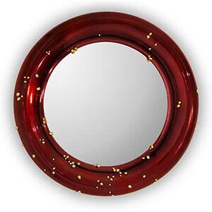 Brabbu Belize Mirror Red and Silver Leaf