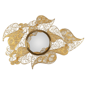 Boca do lobo Filigree Wall Mirror Polished Brass