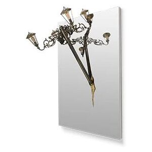 Boca do lobo Lumiere Rectangular Wall Mirror Stainless Steel