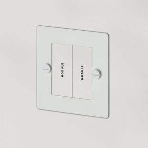 Buster + Punch UK-MG-PL-2M-WH-A 1G Euro Plate 2 Module  Socket White
