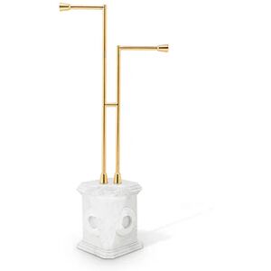 Maison Valentina Petra Towel Rack   Accessories Brass and Marble