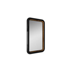 Maison Valentina Ring Rectangular Mirror   Mahogany Wood, Silver Leaf and Brass