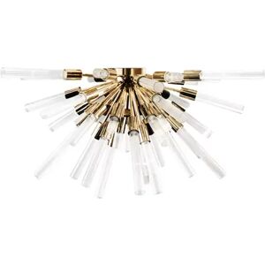 Luxxu Waterfall Sputnik Flush Mount Light Brass and Crystal