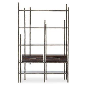 Brabbu Mambu Bookcase Brass, Glass and Wood