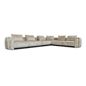 Brabbu Bohol Modular Sofa Velvet and Black Laquer