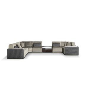 Brabbu Thomson Sofa Velvet and Leather