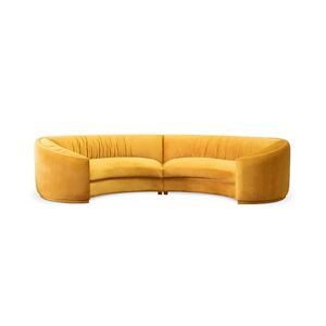 Brabbu Wales Round Two Sofa Yellow Velvet