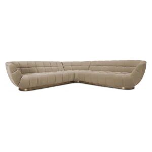 Brabbu Essex Corner Sofa Cream Velvet