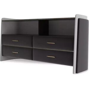 Luxxu Charla  Dresser Brass, Wood, Glass and Leather