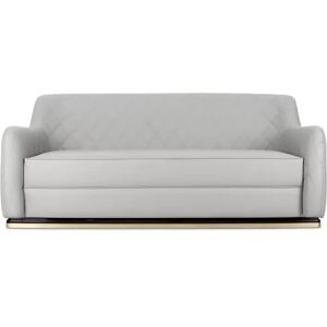 Luxxu Charla Sofa Wood, Brass and Leather