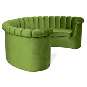 Brabbu Hera Dining Sofa Green Velvet