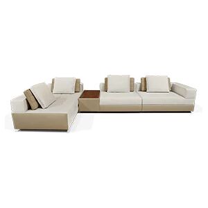 Brabbu Capuchin Modular Sofa Velvet and Leather