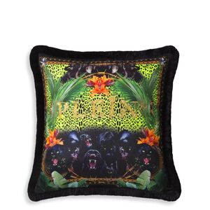 Philipp Plein Silk Jungle Cushion 100% silk with fringe finishing   Removable cover