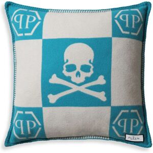 Philipp Plein Cashmere Skull Cushion Cushion woven 89% wool, 10% cashmere, 1% silk   Removable cover