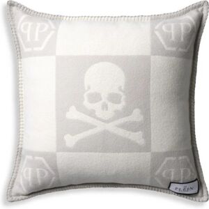 Philipp Plein Cashmere Skull Cushion Cushion woven 89% wool, 10% cashmere, 1% silk   Removable cover