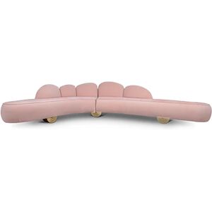 Brabbu Fitzroy Corner  Sofa Pink Velvet