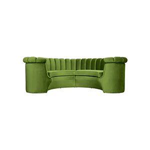 Brabbu Hera Dining  Sofa Green Velvet