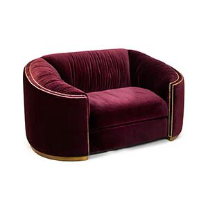 Brabbu Wales Single  Sofa Maroon Velvet