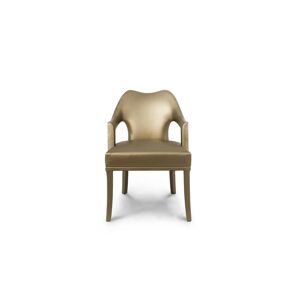 Brabbu N20 Dining Chair Gold Synthetic Leather