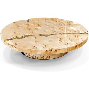 Brabbu Empire Coffee Table Wood and Gold Brass