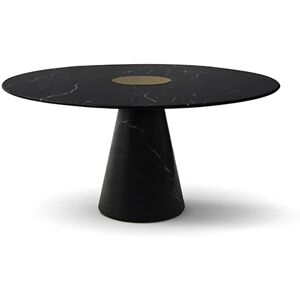 Brabbu Bertoia Round Dining Table Black Marble