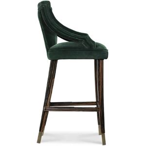 Brabbu Cayo Bar Stool Green Velvet