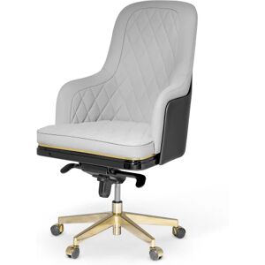 Luxxu Charla  Office Chair  Wood, Brass and Leather