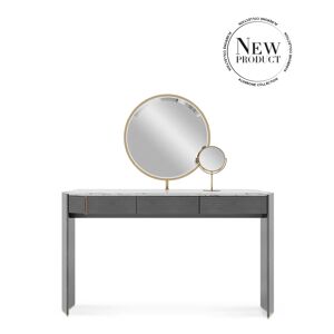 Luxxu Algerone Dressing Table  Brass, Wood and Marble