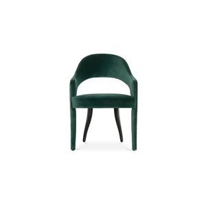 Brabbu Tellus Dining Chair Green Velvet and Black Laquer