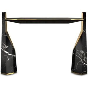 Maison Valentina Myllo  Console Table Brass, Glass, Wood and Marble