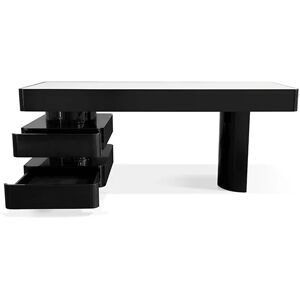 Brabbu Shinto II Desk White Wood and Black Laquer