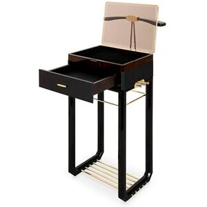 Maison Valentina Waltz I  Vanity Table Brass, Wood, Glass and Leather